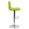 Emma and Oliver Modern Vinyl Adjustable Height Barstool with Horizontal Stitch Back, Set of 2